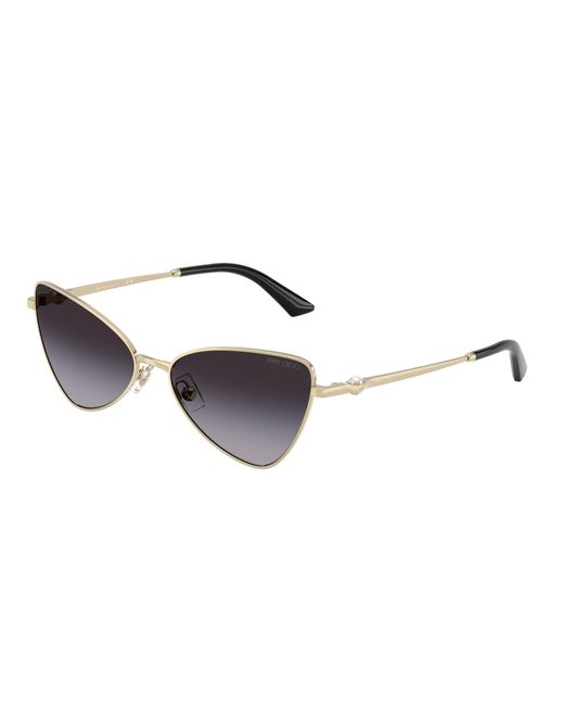 Jimmy Choo Black Jc4015Hb 30068G Sunglasses Metal Cat Eye Normal Shaded