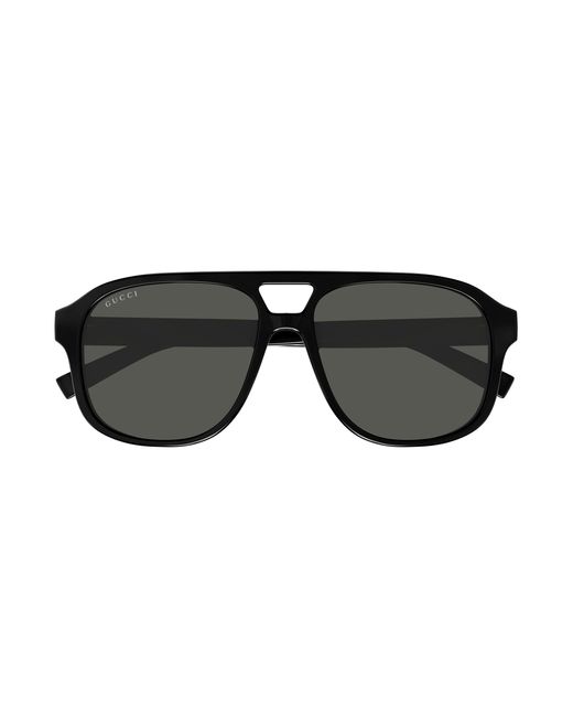 Gucci Black Gg1856S 001 Sunglasses Injected Pilot for men