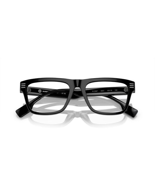 Burberry Black Be2387 3001 Optical Frames Acetate Transparent Squared Normal for men