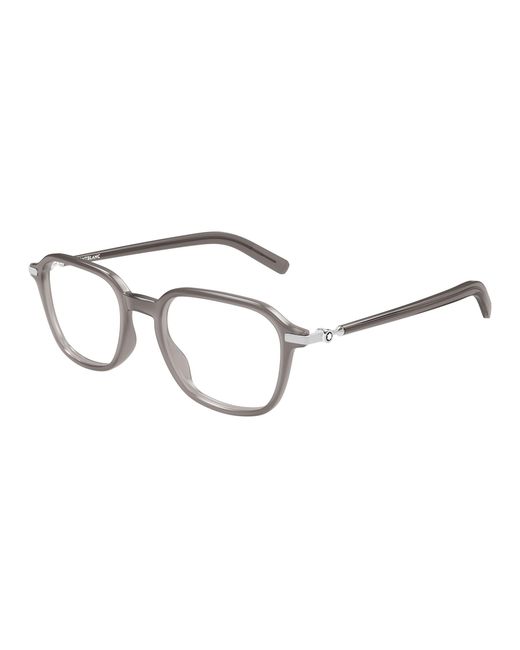 Montblanc Black Mb0462O 004 Optical Frames Injected Transparent Squared for men