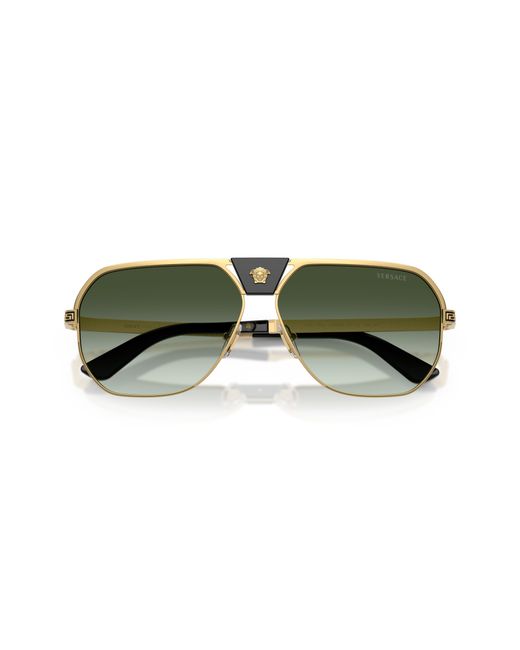 Versace Green Ve2294 10028E Sunglasses Metal Squared Normal Nuanced for men