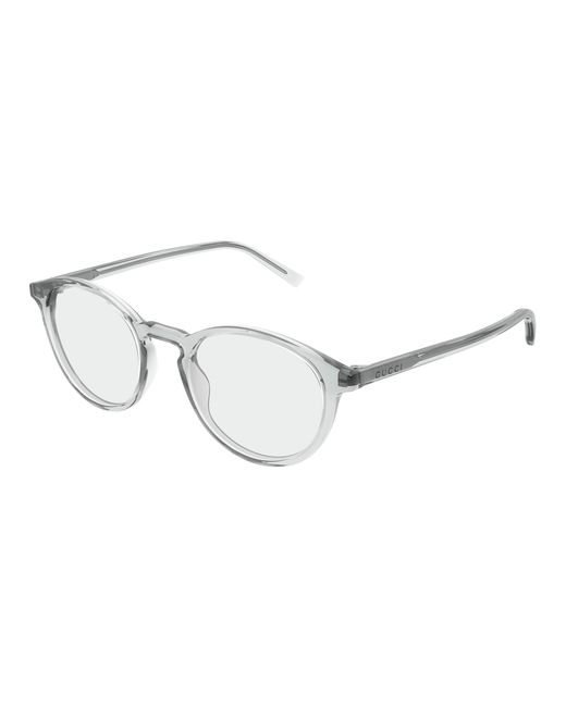 Gucci Black Gg1998O 004 Optical Frames Acetate Transparent Round for men