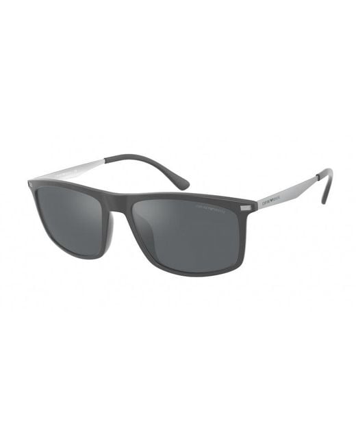 Emporio Armani Black Ea4171U 54376G Sunglasses Plastic Squared Normal Mirror for men