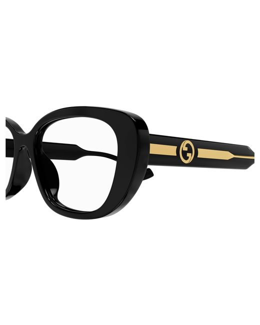 Gucci Black Gg1559Ok 001 Optical Frames Acetate Transparent Round