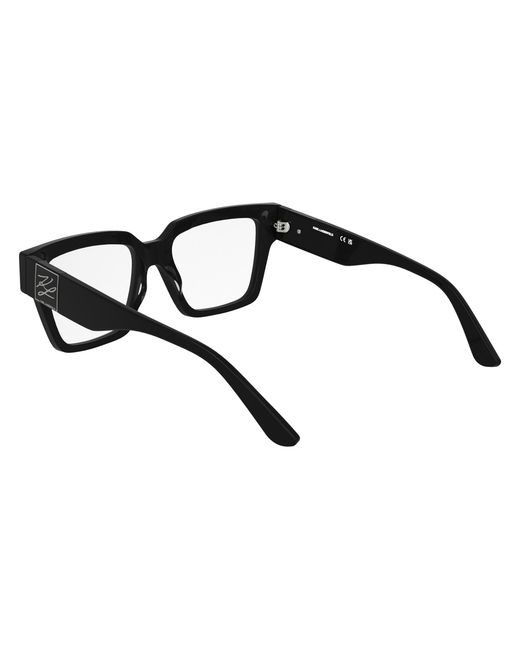 Karl Lagerfeld Black Kl6196 001 Optical Frames Acetate Squared Normal