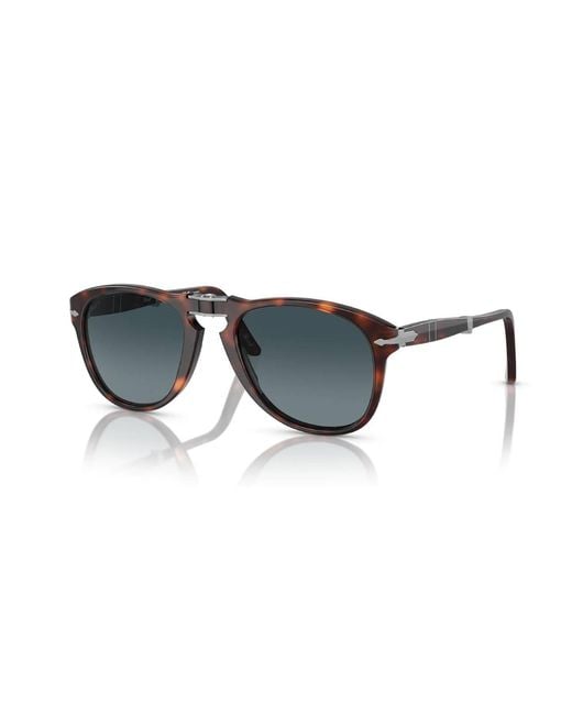 Persol Black Po0714 Folding 24/S3 Sunglasses Acetate Pilot Polarized Shaded for men