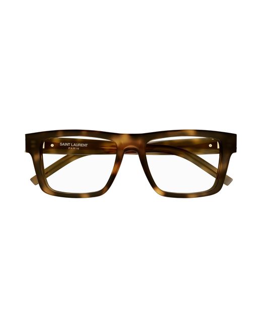 Saint Laurent Black Sl M10_B 003 Optical Frames Acetate Transparent Squared for men