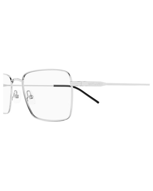 Saint Laurent Black Sl 844 002 Optical Frames Metal Transparent Squared for men