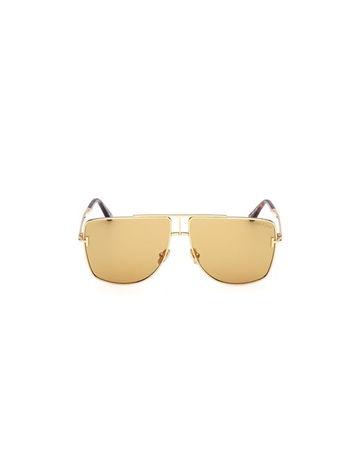 Tom Ford Black Ft1307 Eliott-02 30E Sunglasses Metal Squared Normal