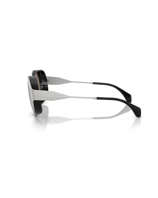 Moncler Black Me4005T Auros 10046G Sunglasses Titanium Round Normal