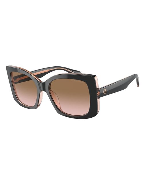 Giorgio Armani Black Ar8208U 608911 Sunglasses Acetate Squared Normal Shaded
