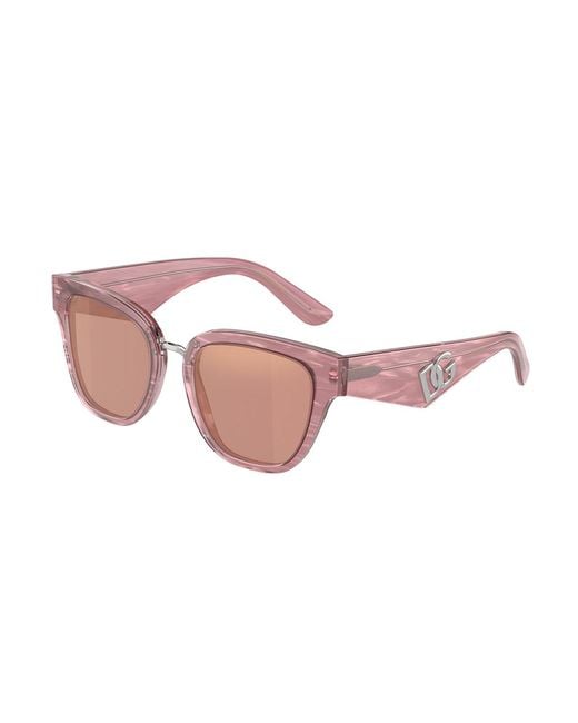 Dolce & Gabbana Pink Dg4437 3405A4 Sunglasses Acetate Butterfly Normal Mirror