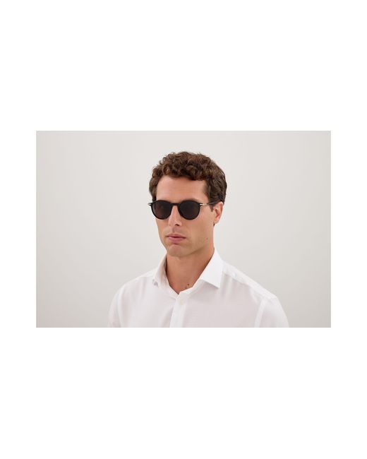 Montblanc Black Mb0461S 001 Sunglasses Injected Round for men