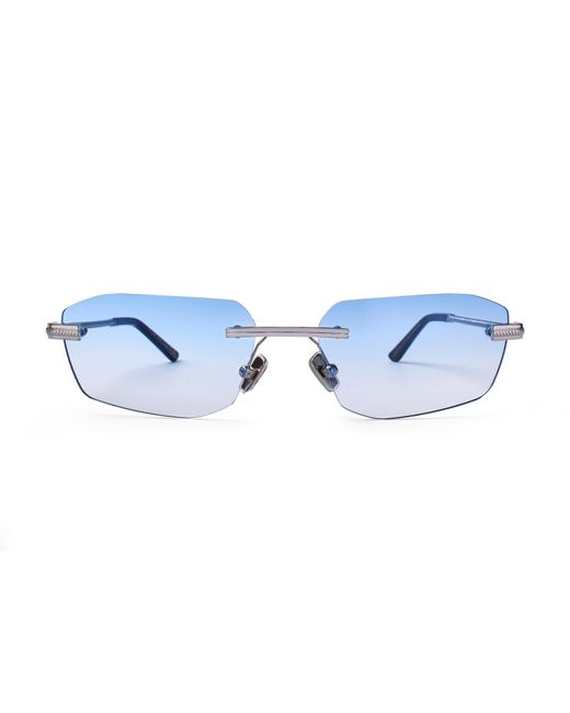 Xlab Blue Elba Sunglasses Metal Light Squared Normal Shaded