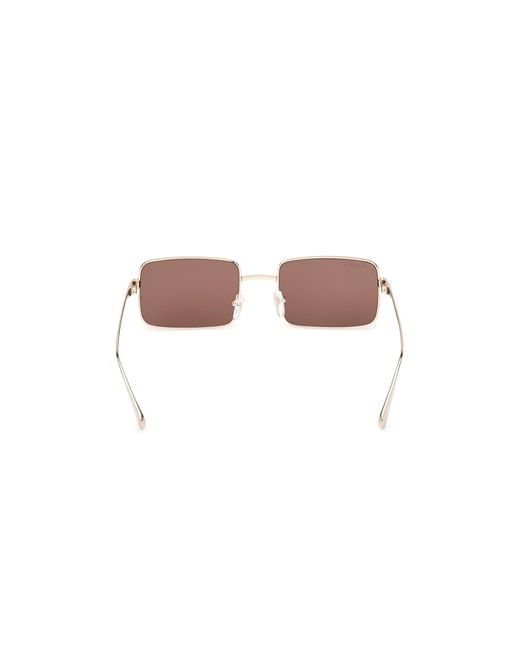 MAX&Co. Metallic Mo0161 32E Sunglasses Metal Squared Normal