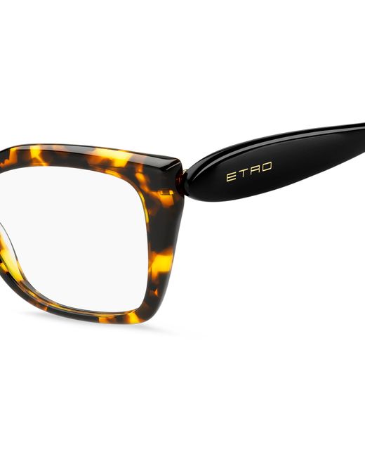 Etro Black 0087 Epz Optical Frames Acetate Squared Normal