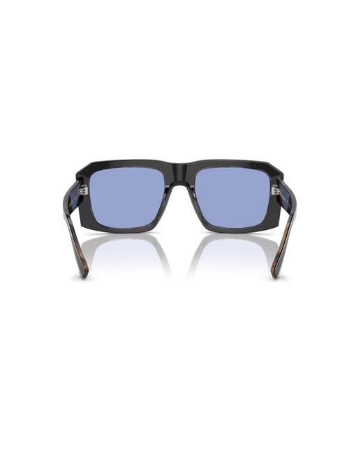 Dolce & Gabbana Black Dg4430 34031U Sunglasses Acetate Light Squared Mirrored Mirror for men