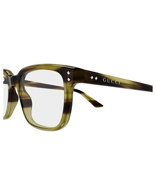 Gucci Black Gg2131O 012 Optical Frames Acetate Transparent Squared for men