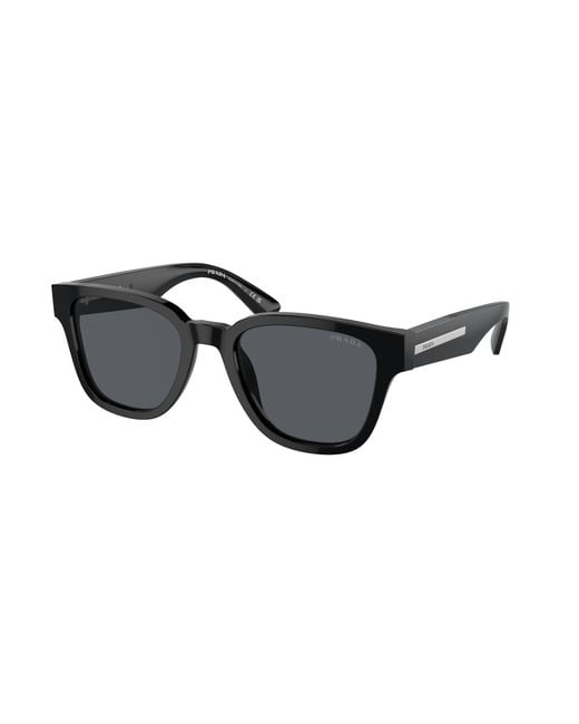Prada Black Pr A04S 16K07T Sunglasses Acetate Pillow Normal Shaded for men