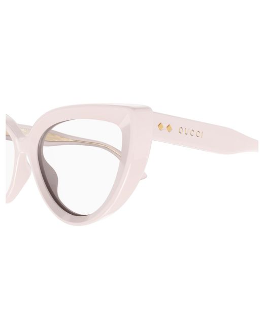 Gucci Black Gg1530O 004 Optical Frames Acetate Transparent Cat Eye