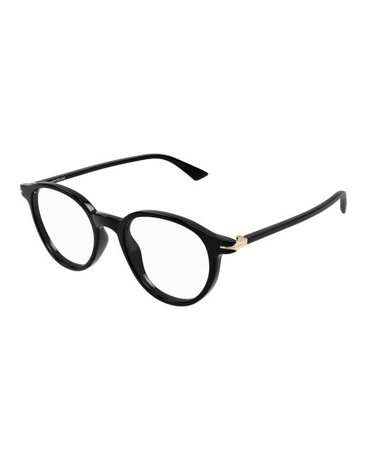 Montblanc Black Mb0340O 001 Optical Frames Acetate Transparent Squared for men