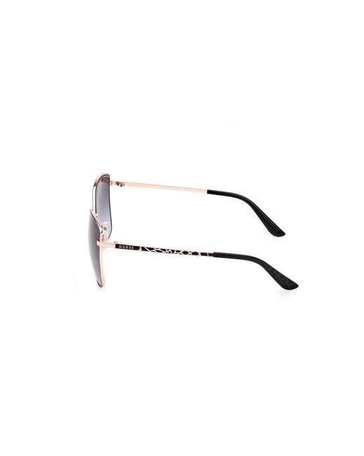 Guess Black Gu00149 02B Sunglasses Metal Smoke Squared Normal