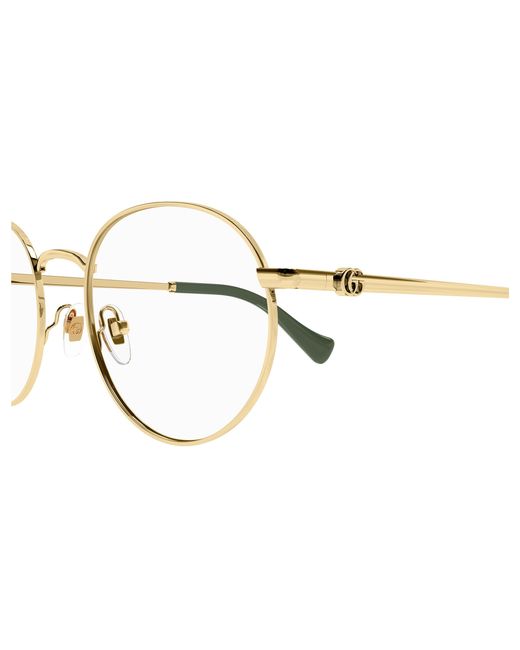 Gucci Black Gg1594O 002 Optical Frames Metal Transparent Round