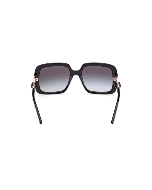Guess Black Gu00161 01B Sunglasses Injected Smoke Squared Normal
