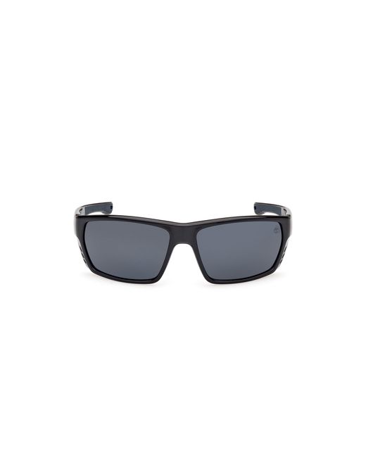 Timberland Black Tb00002 01D Sunglasses Injected Smoke Squared Polarized for men