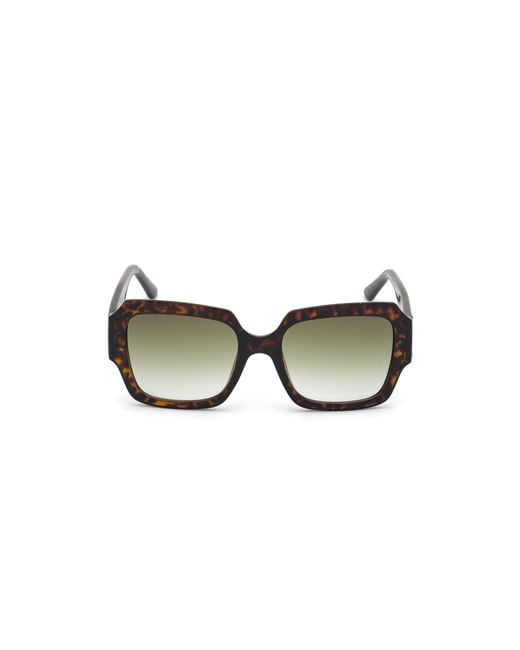 Guess Black Gu7681 52P Sunglasses Injected Squared Normal Shaded