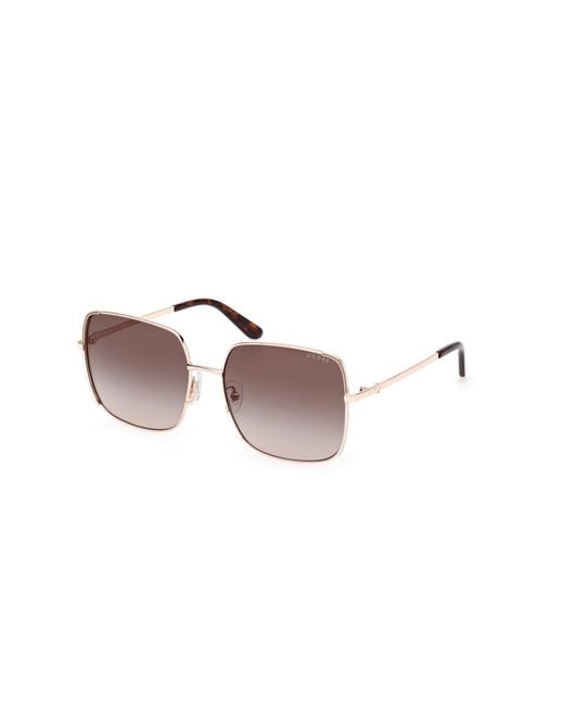 Guess Black Gu00194 28F Sunglasses Metal Squared Normal