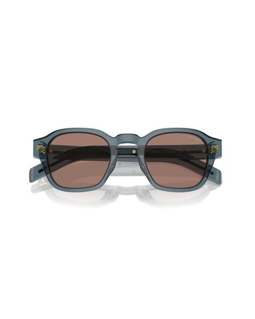 Prada Black Pr A16S 17T05D Sunglasses Acetate Pantos Normal for men