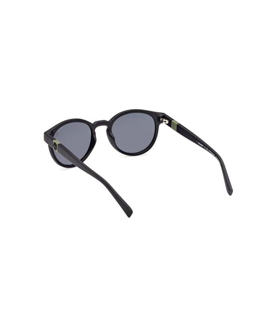 Timberland Black Tb9323 02D Sunglasses Injected Round Polarized for men