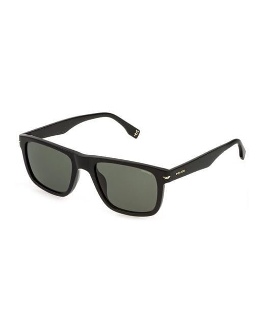 Police Black Splq83 Champ 14 700 Sunglasses Acetate Squared Normal for men
