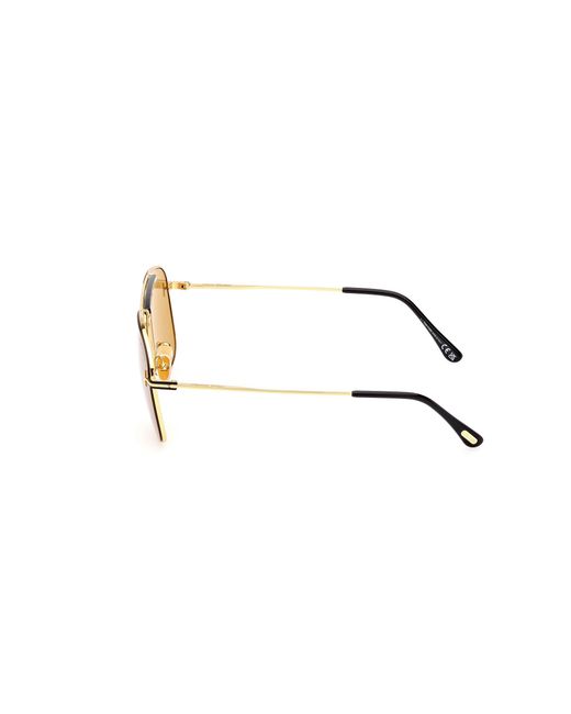 Tom Ford Black Ft1017 Jaden 30E Sunglasses Metal Squared Normal for men
