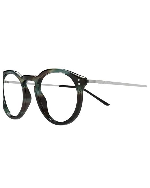 Gucci Black Gg1710O 004 Optical Frames Acetate Transparent Round for men