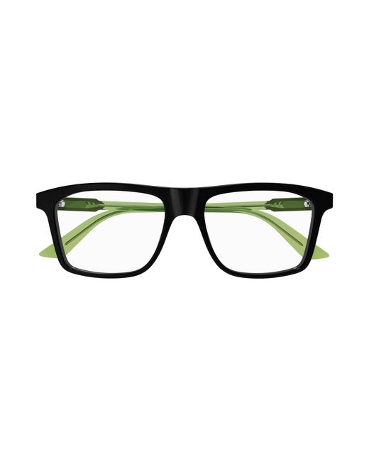 Gucci Black Gg1820O 006 Optical Frames Acetate Transparent Squared for men