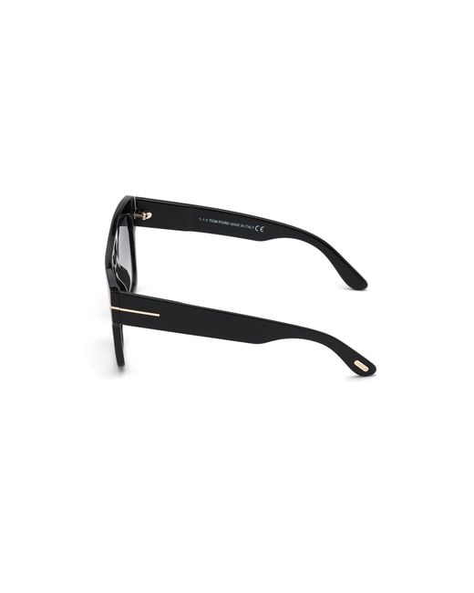 Tom Ford Black Ft0847 Renee 01B Sunglasses Acetate Squared Normal Shaded