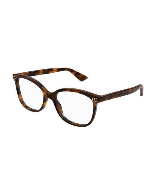 Gucci Black Gg1816O 006 Optical Frames Acetate Transparent Squared