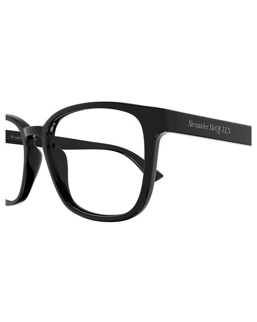 McQueen Black Am0462O 001 Optical Frames Acetate Transparent Squared for men