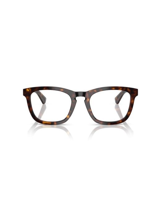Burberry Black Be2417 3002 Optical Frames Acetate Transparent Squared Normal for men