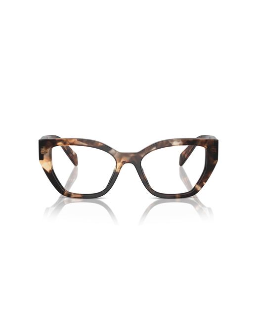 Prada Black Pr A16V 14P1O1 Optical Frames Acetate Transparent Geometric Normal