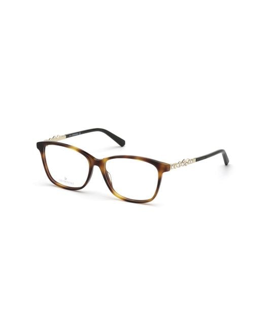 Swarovski Black Sk5371 052 Optical Frames Outlet Acetate Squared