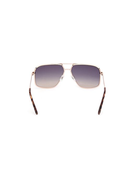 Guess Black Gu00167 32W Sunglasses Metal Squared Normal for men