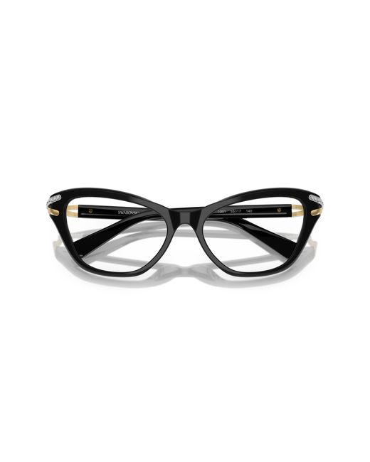Swarovski Black Sk2031 1026 Optical Frames Acetate Cat Eye Normal
