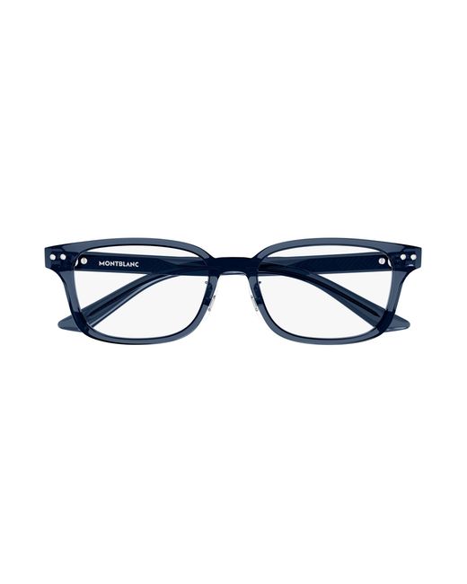 Montblanc Black Mb0379Oj 003 Optical Frames Acetate Transparent Squared for men