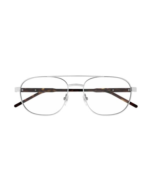 Gucci Black Gg1800O 002 Optical Frames Metal Transparent Squared for men