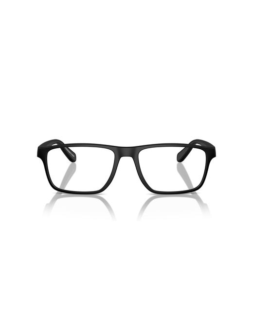Emporio Armani Black Ea3233 5001 Optical Frames Injected Squared Normal for men