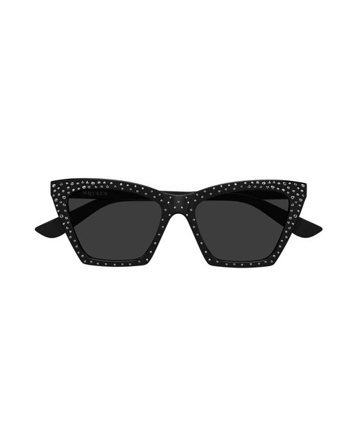 McQueen Black Am0536S 005 Sunglasses Acetate Cat Eye