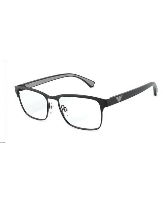 Emporio Armani Black Ea1098 3014 Optical Frames Metal Transparent Squared Normal for men